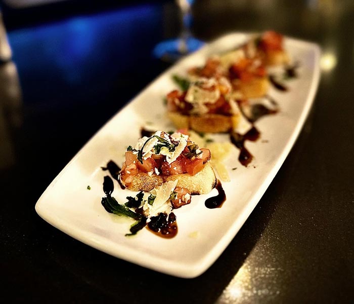 Bruschetta lunch and dinner appetizer at DeBlaze at 131 in Carnegie PA