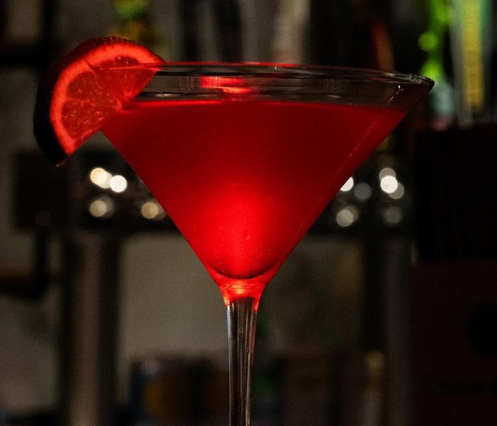 Red martini at DeBlaze at 131 in Carnegie PA